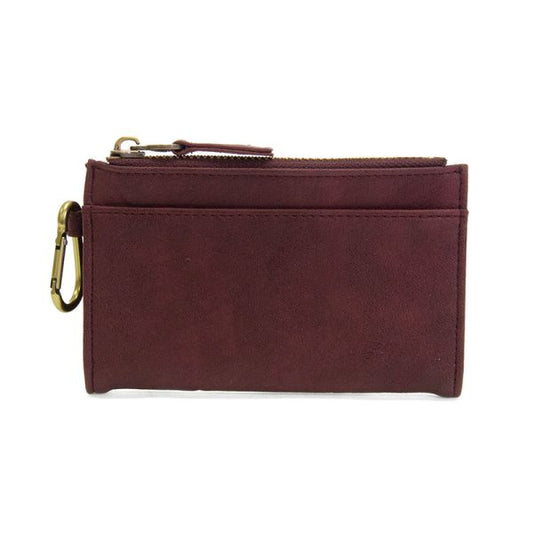 Aubergine Bobbie Bifold Wallet with Carabiner