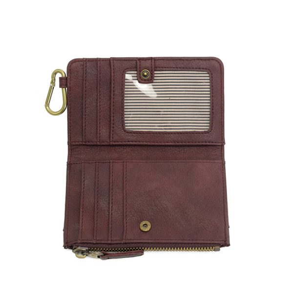 Aubergine Bobbie Bifold Wallet with Carabiner