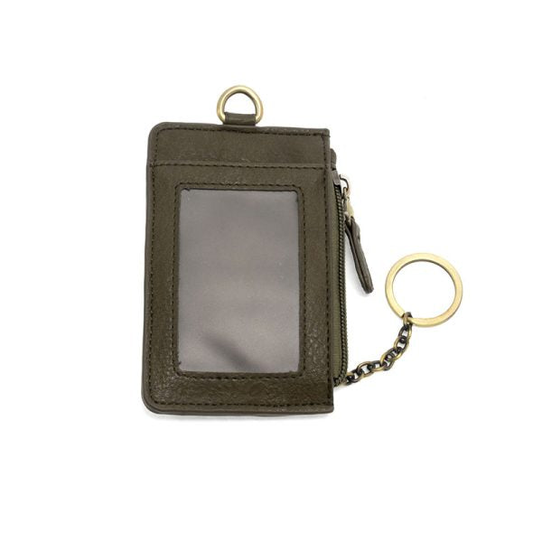 Dark Moss Dolly Small Card Wallet with Keyring