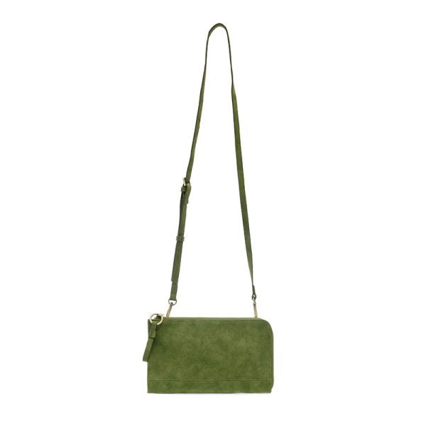 Dark Emerald Faux Suede Karina Convertible Wristlet & Wallet