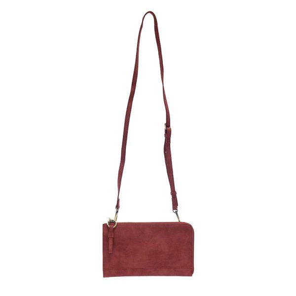 Rust Faux Suede Karina Convertible Wristlet & Wallet