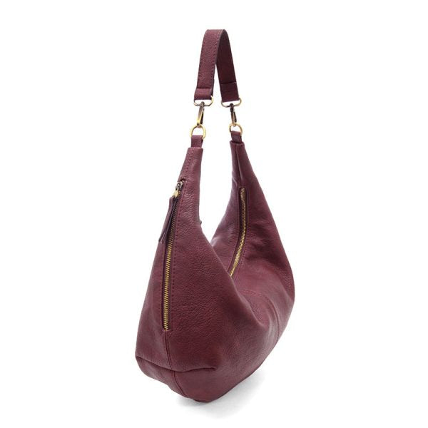 Plum Rhea Slouchy Crescent Shoulder Crossbody Bag