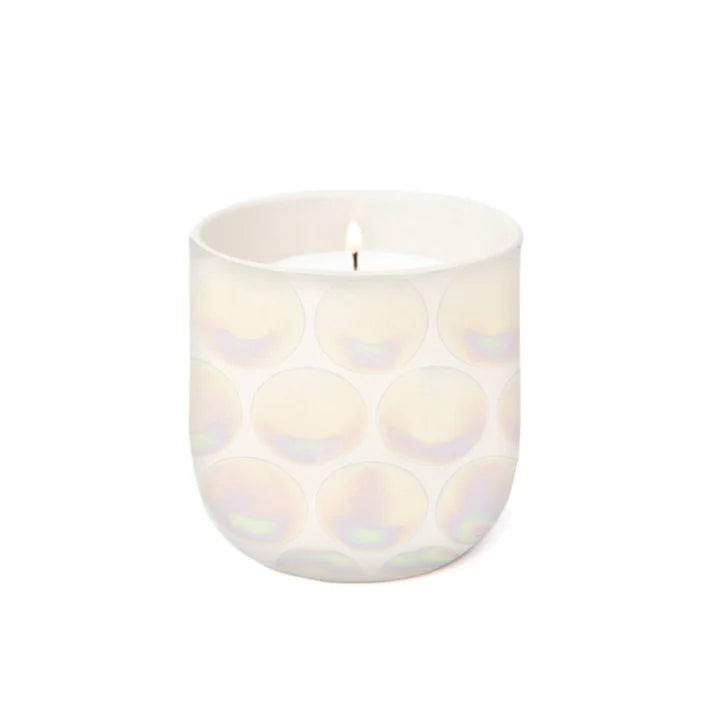 LUSTRE 10 OZ MATTE IVORY CERAMIC CANDLE