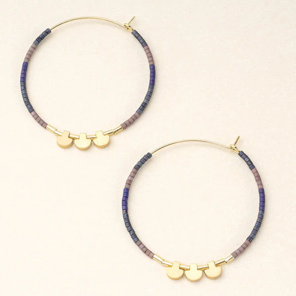 CHROMACOLOR MIYUKI LARGE HOOP EARRINGS