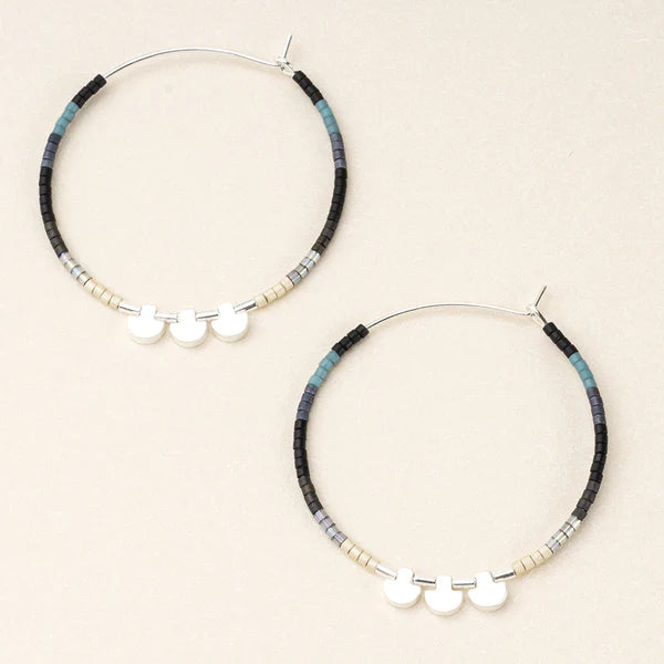 CHROMACOLOR MIYUKI LARGE HOOP EARRINGS