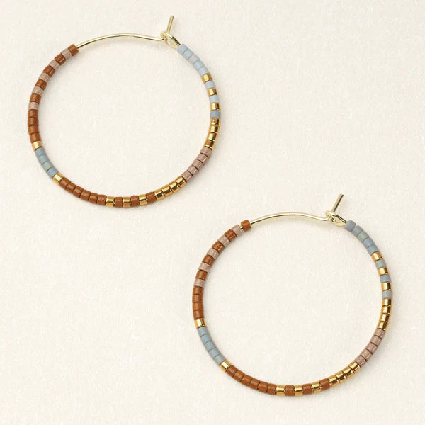 CHROMACOLOR MIYUKI SMALL HOOP EARRINGS