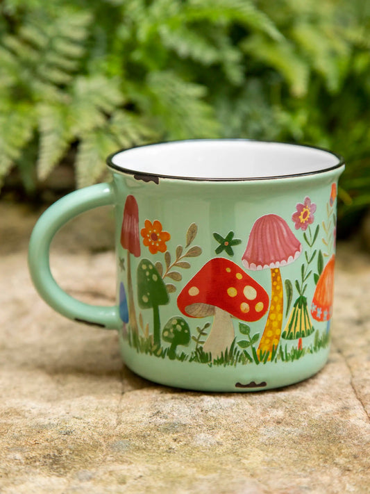 Camp Mugs Light Green Mushroom