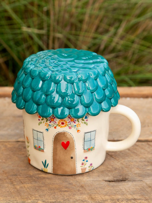 Lidded Mug  Cottage