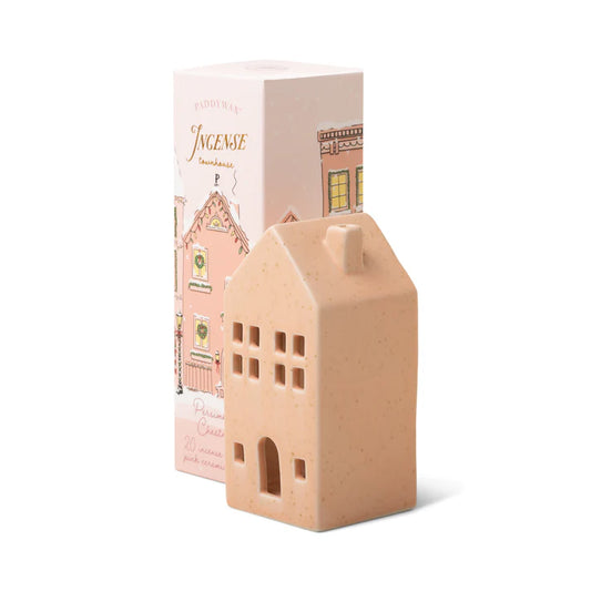 Ceramic Incense Townhouse, Pink