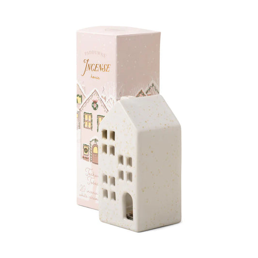 Ceramic Incense House, White