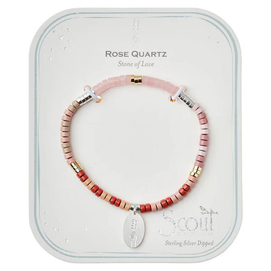 INTENTION CHARM BRACELET - ROSE QUARTZ