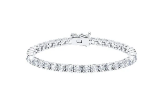 Round Tennis Bracelet Platinum