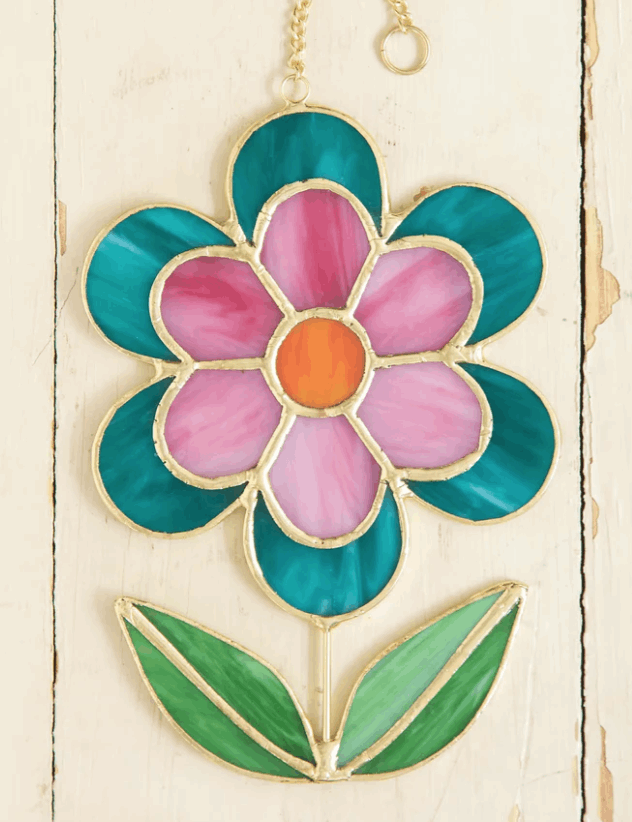 Stained Glass Retro Flower