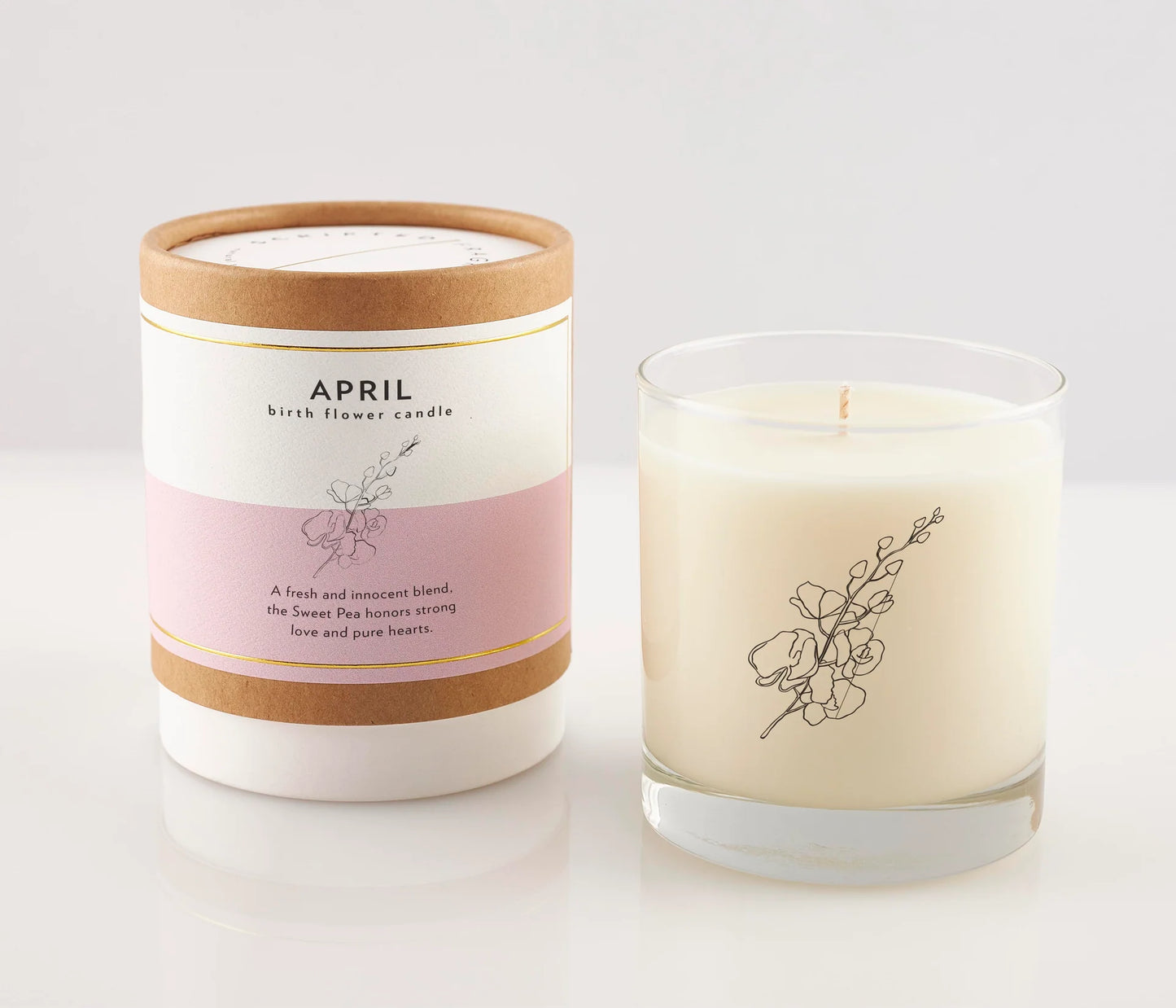 April Birth Flower Soy Candle