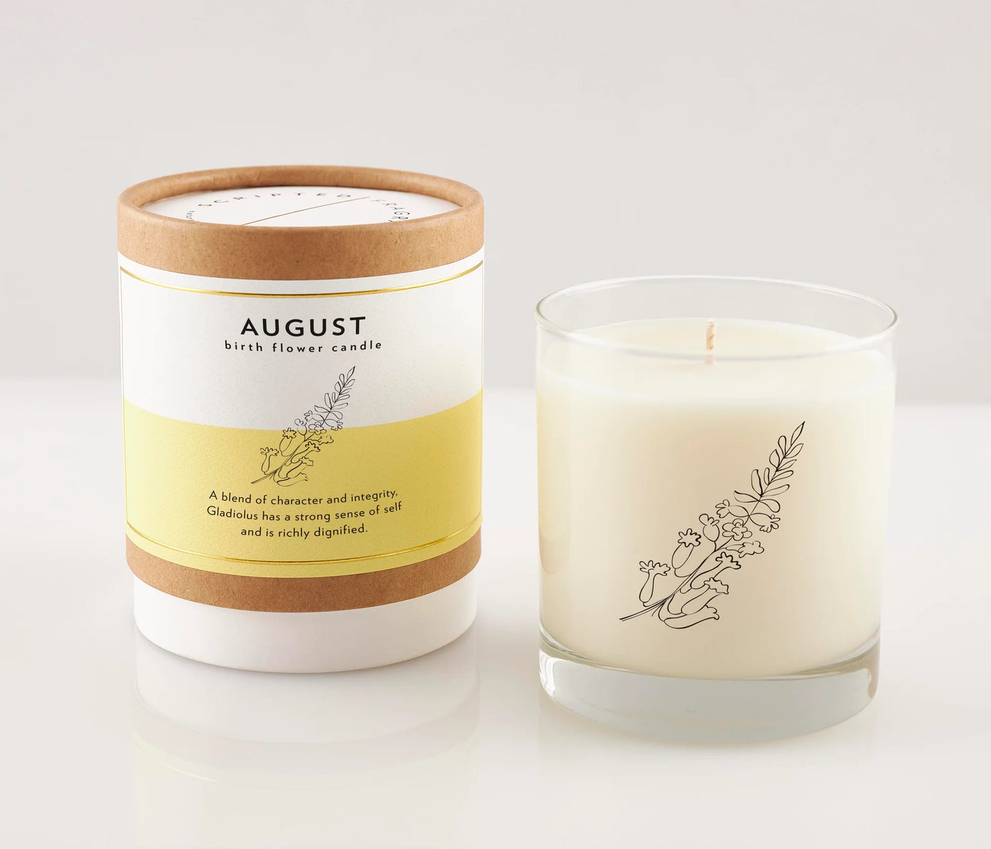 August Birth Flower Soy Candle