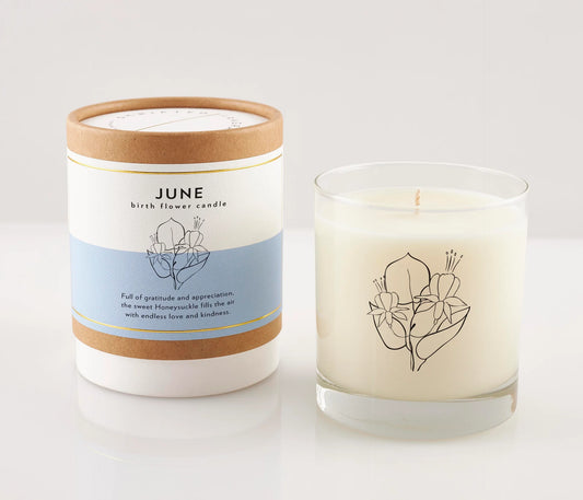 June Birth Flower Soy Candle