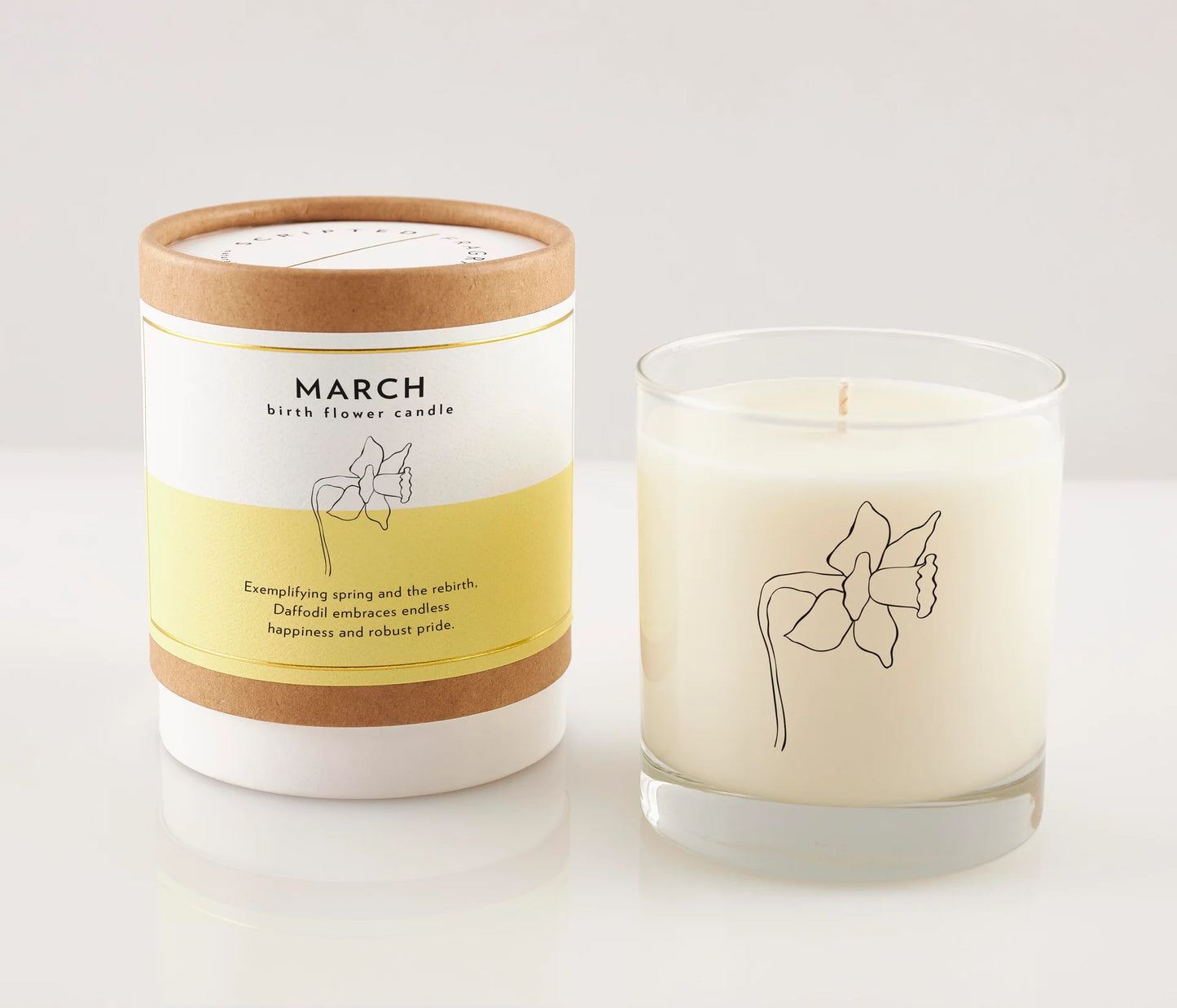 March Birth Flower Soy Candle