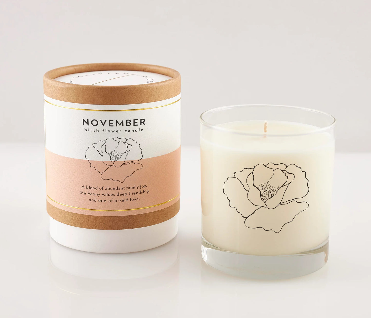 November Birth Flower Soy Candle