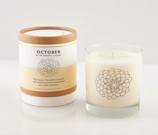 October Birth Flower Soy Candle