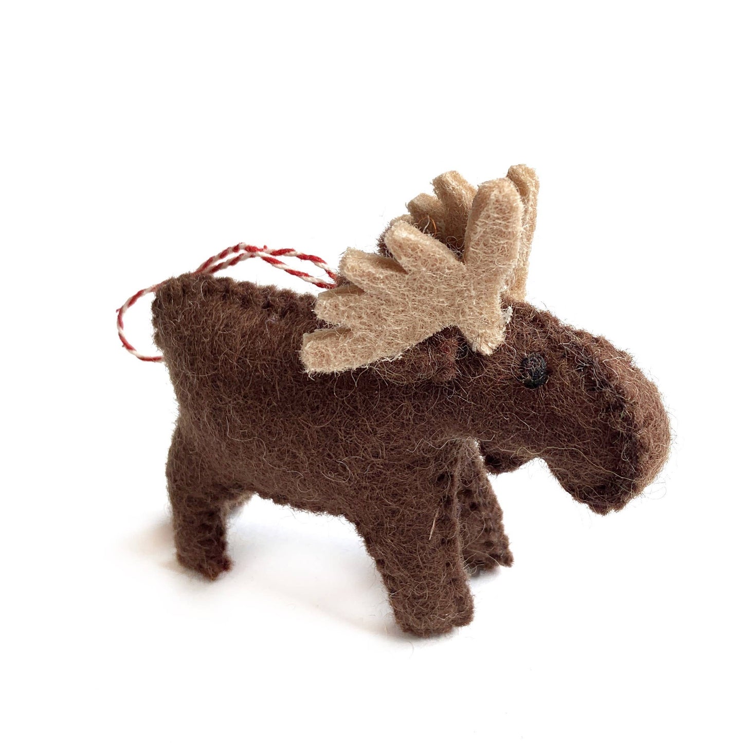 Moose Felt Wool Christmas Ornament