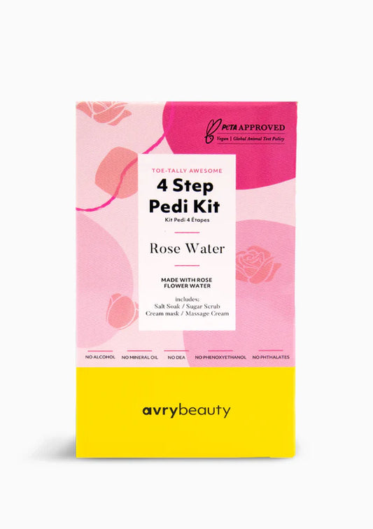 Rose Water 4 Step Pedi Kit