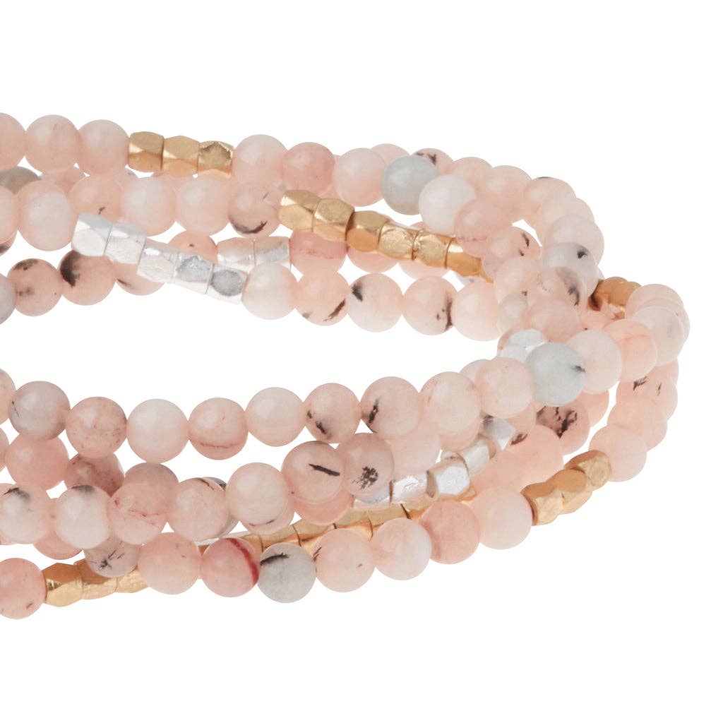 Stone Wrap: Morganite/Black Tourmaline