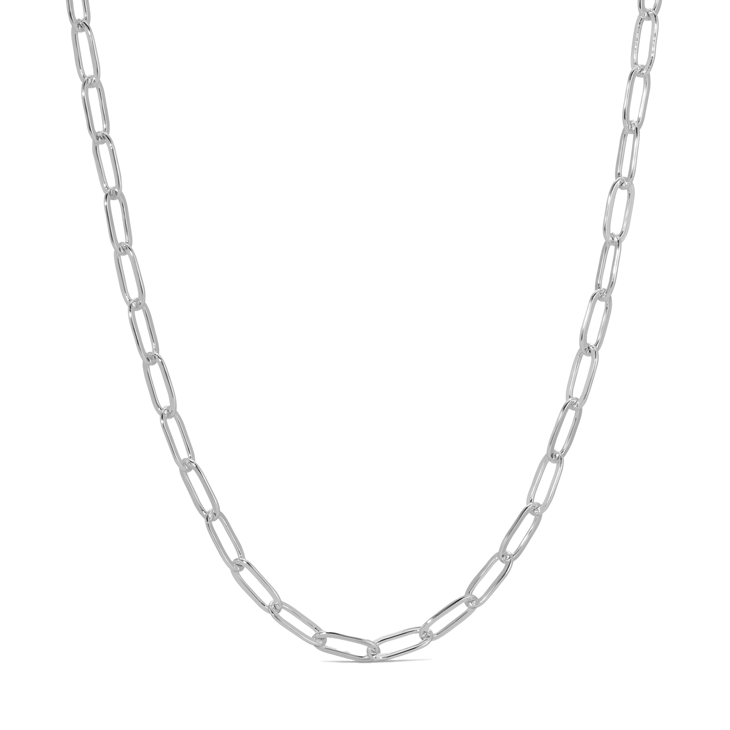 Silver - PaperClip Chain (18-20 in)