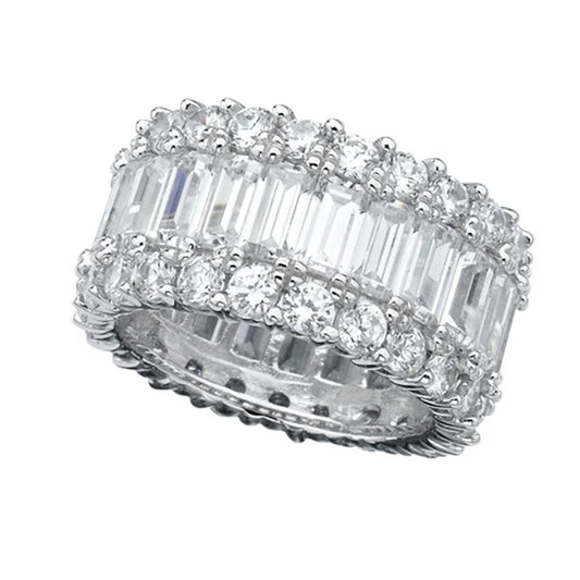 Baguette Eternity Ring Platinum Size 8