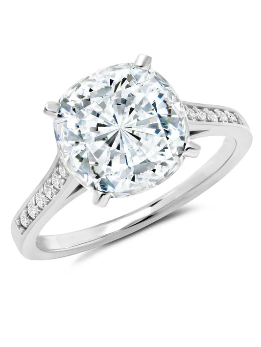 Cushion Cut Ring Platinum Size 7