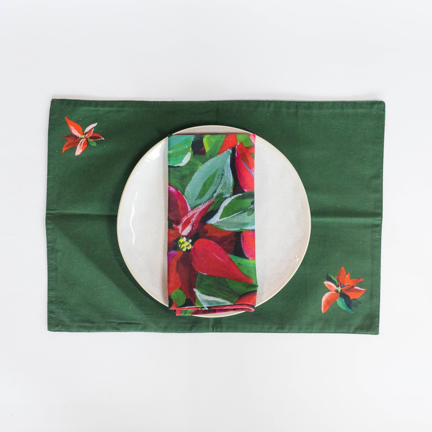 Reversible Placemats (Set of 2) - Poinsettia