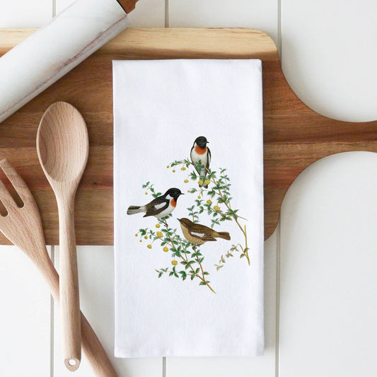 Bird Chat Tea Towel