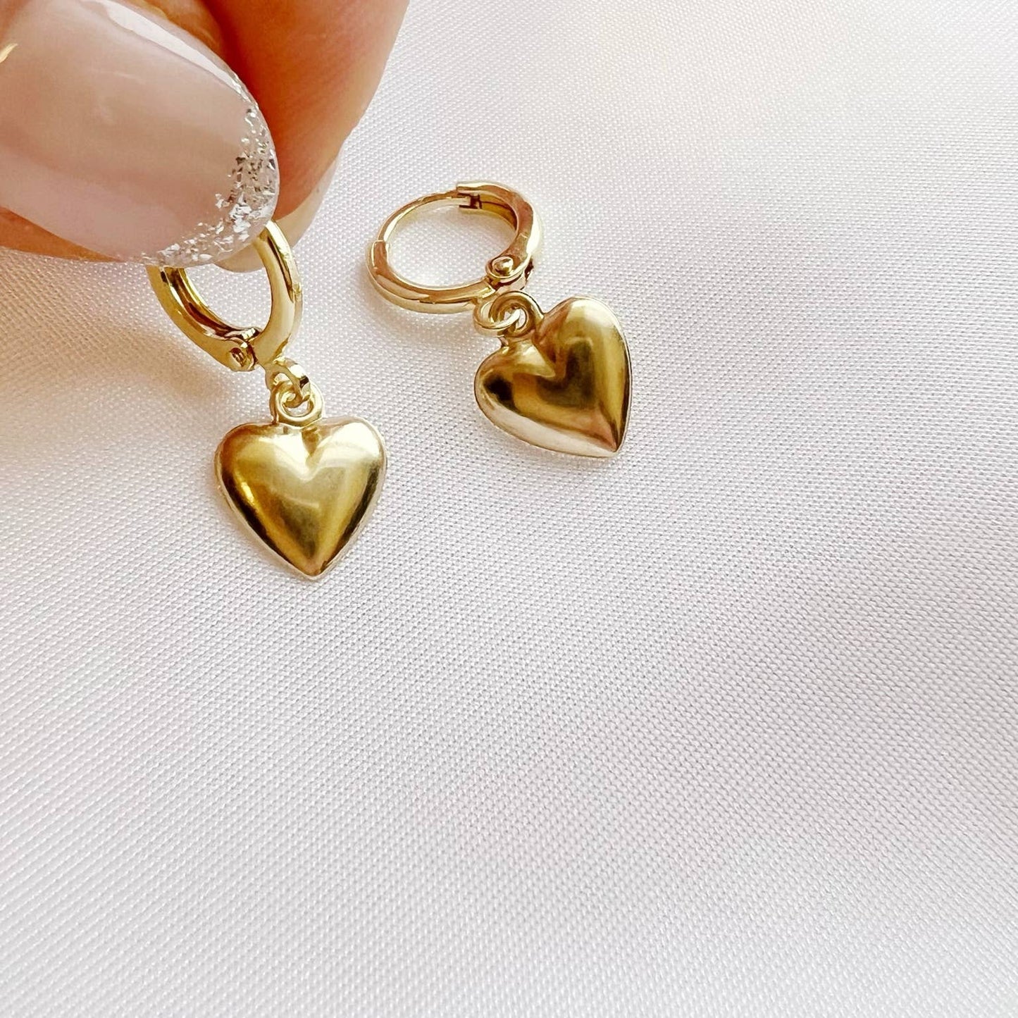 Hartley Valentine’s Day Heart Hoops Gold Filled Earrings