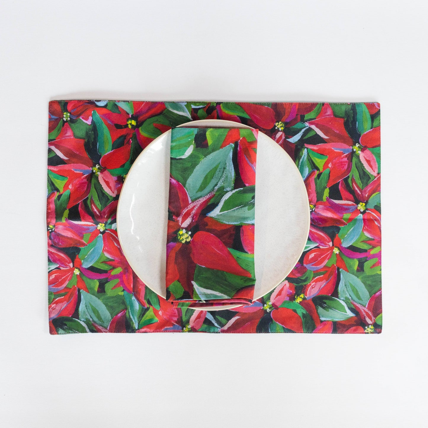 Reversible Placemats (Set of 2) - Poinsettia