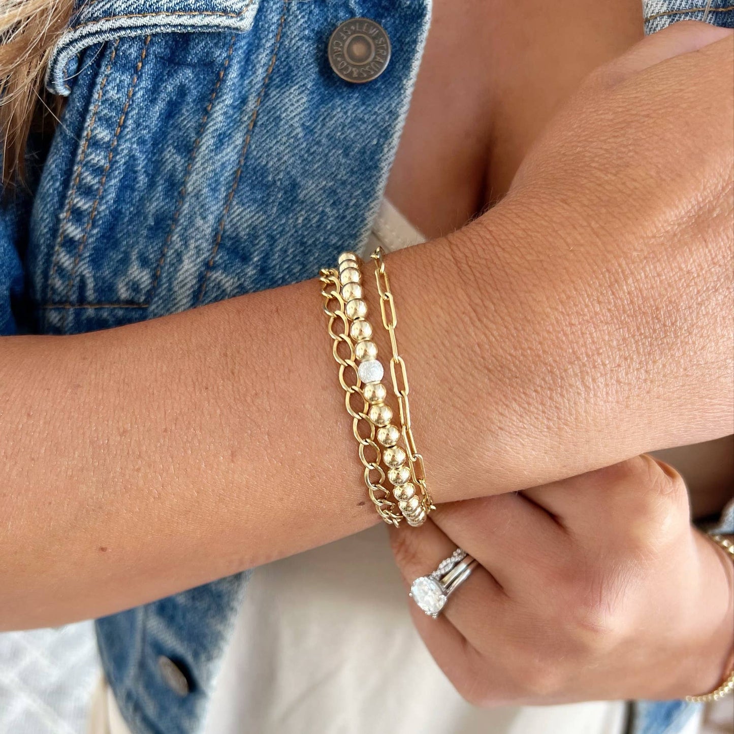 Allie Paperclip Chain Gold Filled Bracelet