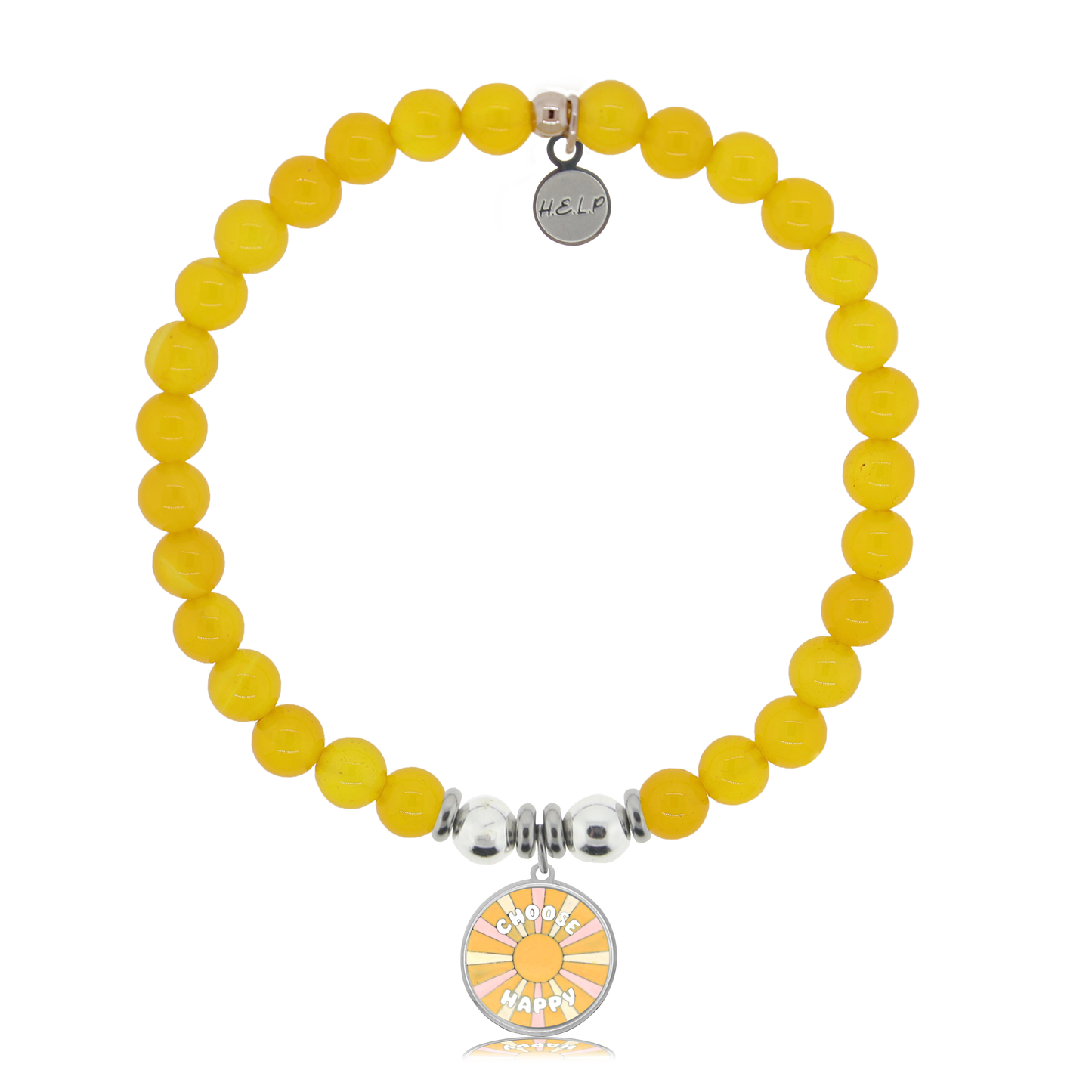 Yellow Agate Choose Happy Bracelet