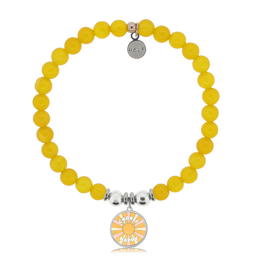 Yellow Agate Choose Happy Bracelet