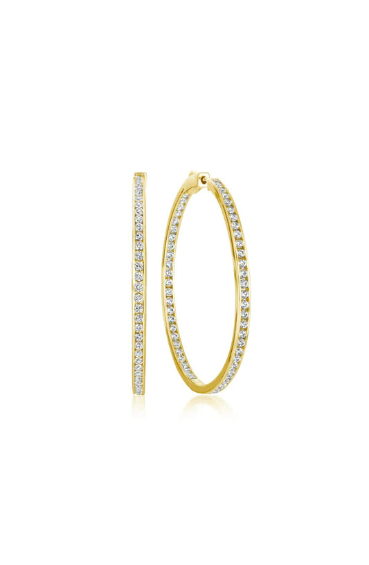 Classic Inside Out Hoop Earrings in Gold