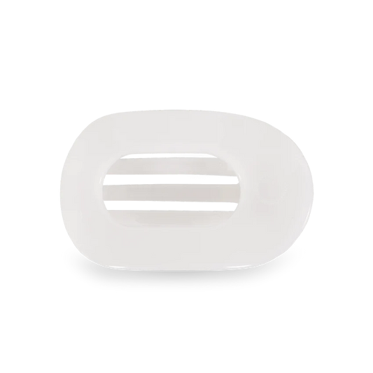 Coconut White Small Flat Round Clip