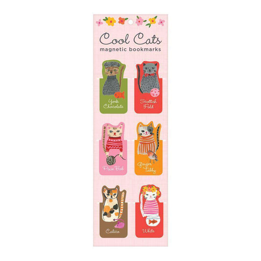 Magnetic Bookmark Cool Cats (Galison)