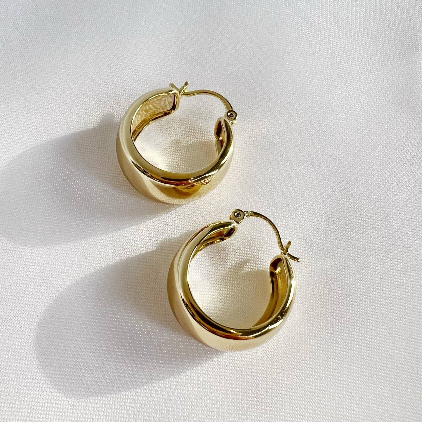 Noah Chunky Gold Filled Hoops Earrings