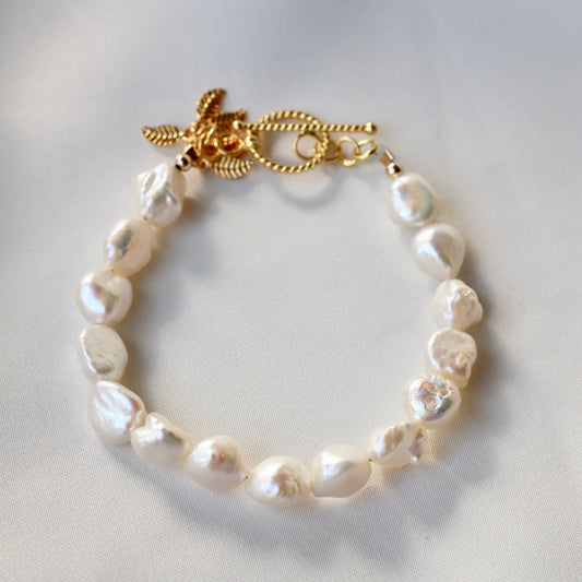 KESHI NUGGET PEARL BRACELET