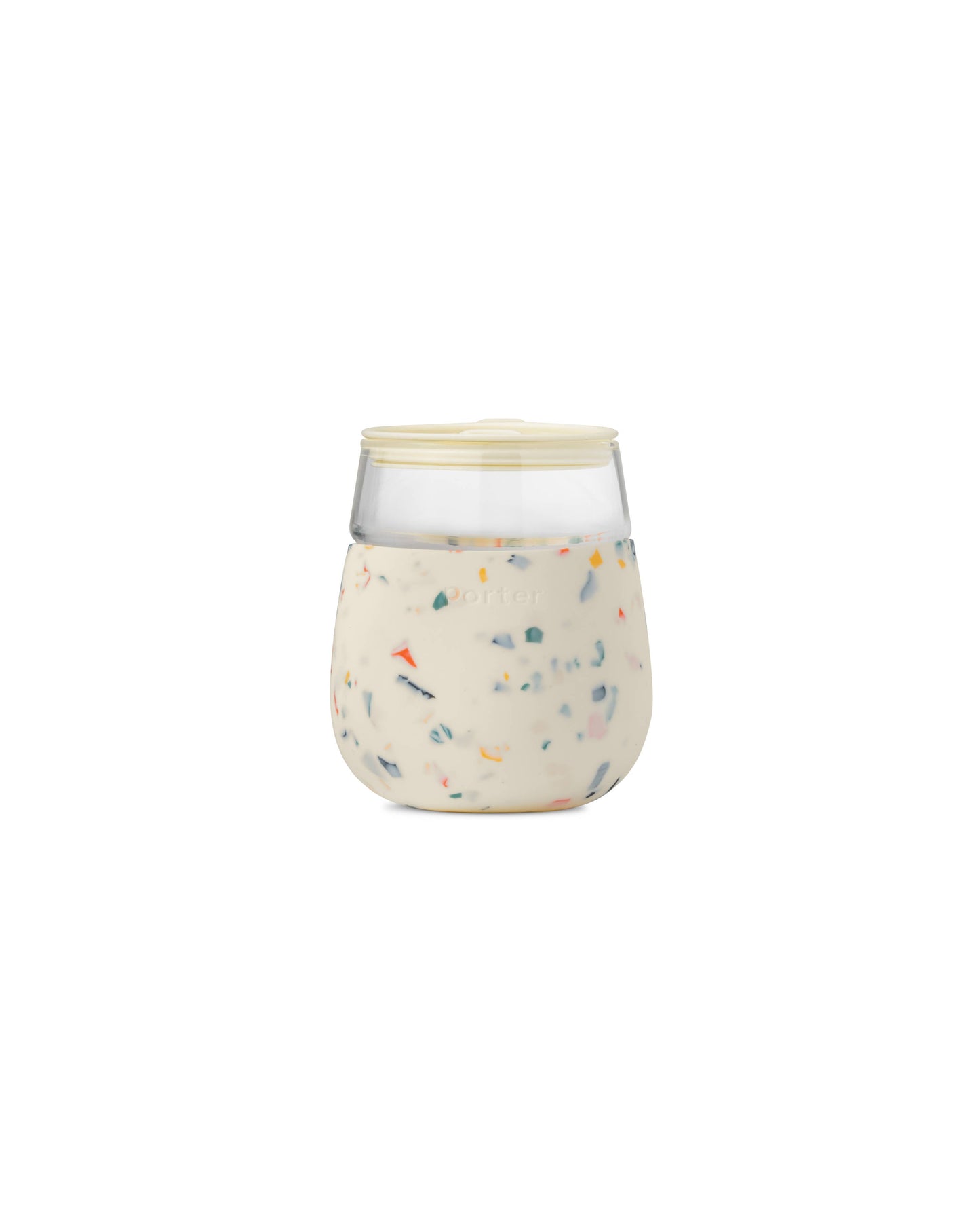 Wine & Drink Glass Cup with Silicone Wrap: Blush