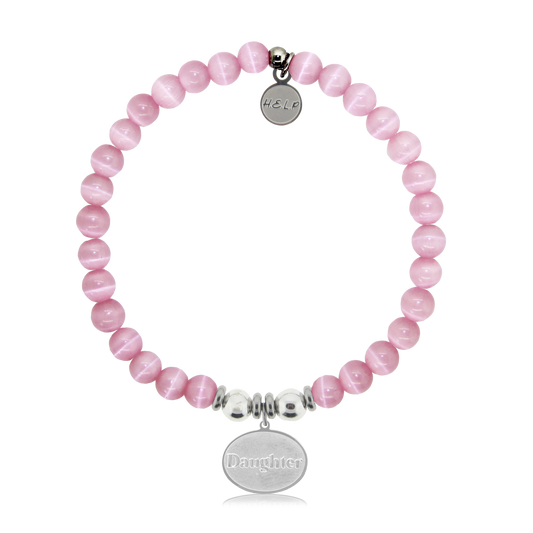 Pink Cats Eye Daughter Bracelet