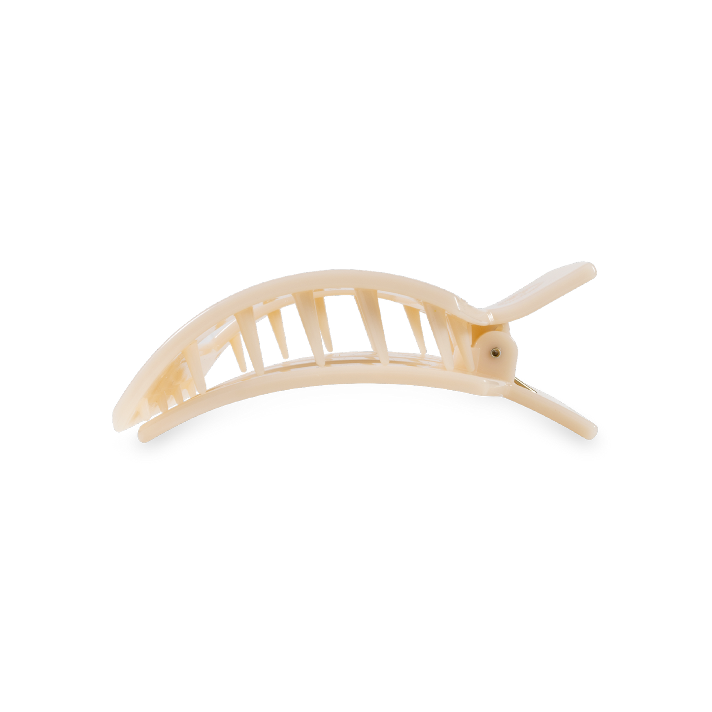 Square Flat Hair Clip | Small | Almond Beige