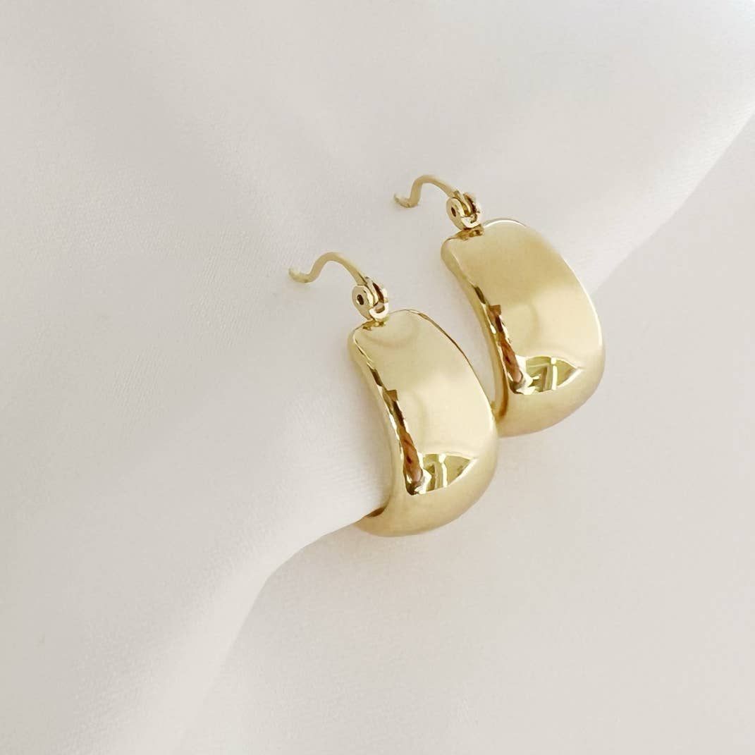 Noah Chunky Gold Filled Hoops Earrings