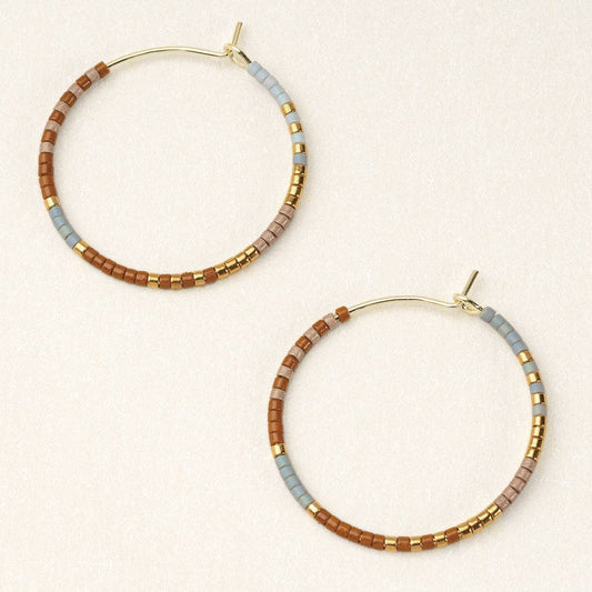 Chromacolor Miyuki Small Hoop - Desert Multi/Gold