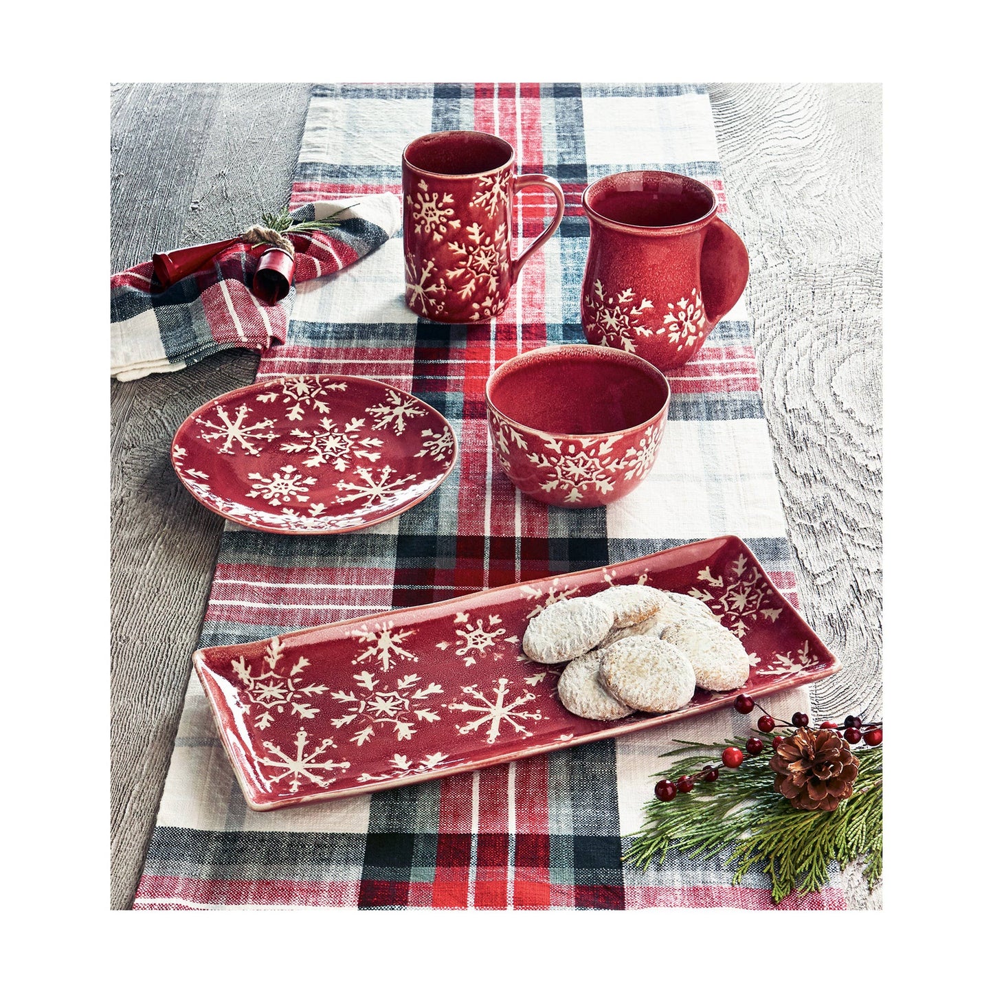 Christmas Snowflake Handwarmer Mug - Red