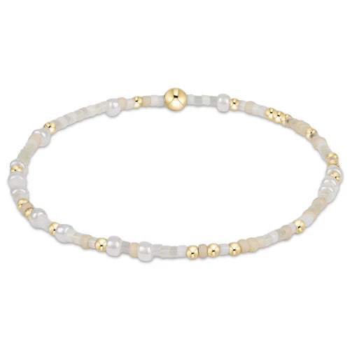 enewton Hope Unwritten Bracelet - Call Me On My Shellphone white beads