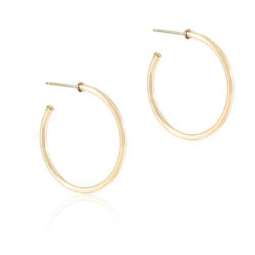 enewton Round Gold 1.25" Hoop -Smooth earrings