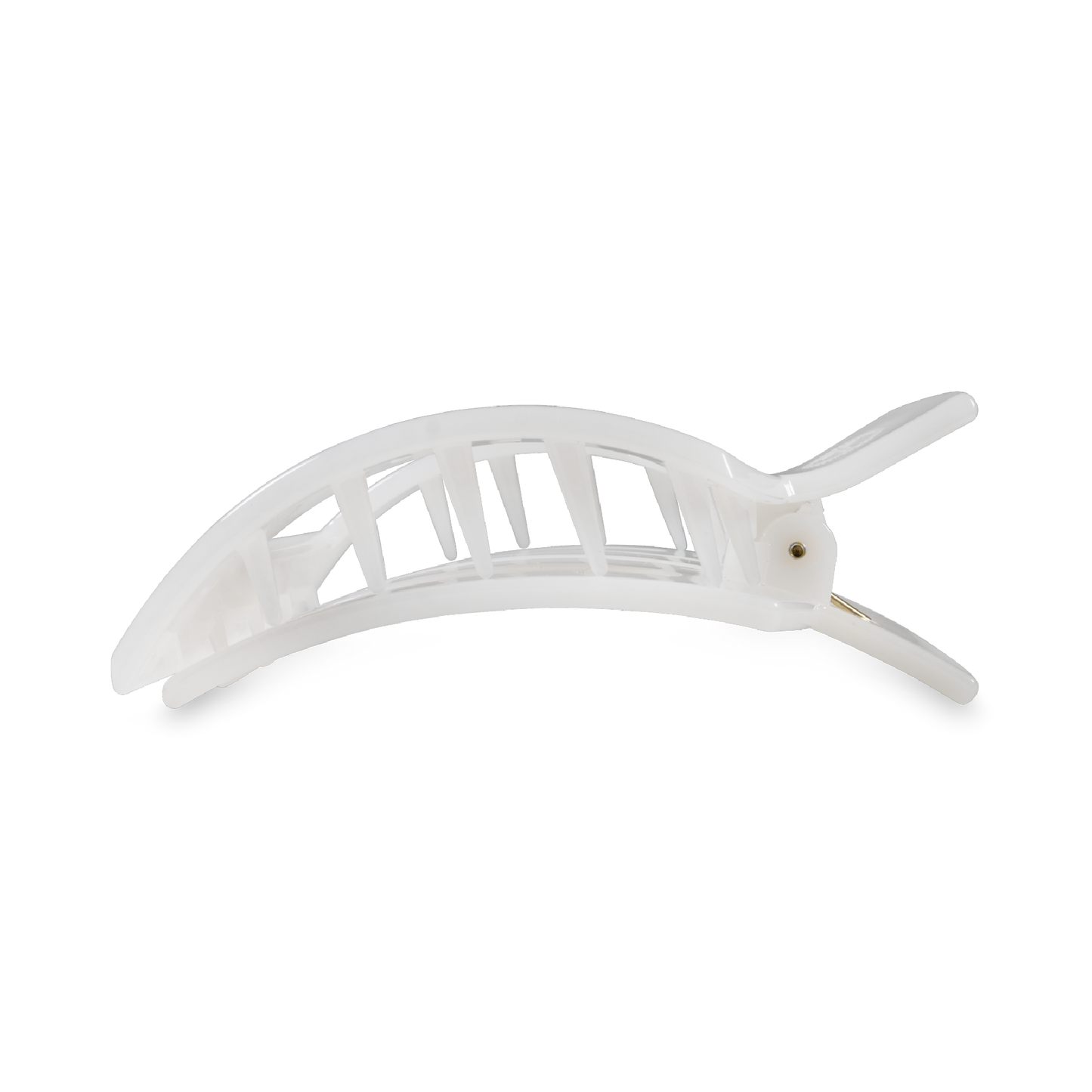 Square Flat Hair Clip | Med. | Coconut White